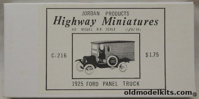 Jordan Products 1/87 1925 Ford Panel Truck - HO Scale, C-216 plastic model kit